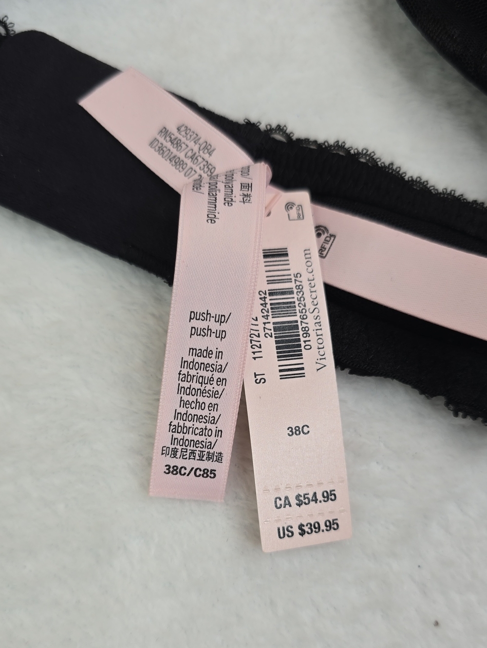 Victoria's Secret Sexy Tee Sheer Heritage Dot Push-Up Bra Sz 38C NWT - Picture 6 of 6